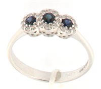 Ringe Davite & Delucchi Dame in Weißgold Zaffiro 0.19 Ct AA032136 ZF - AA032136 ZF